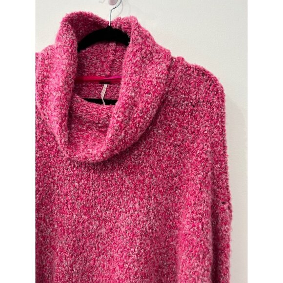 NWD New with Defect Free People Bff Cowl Neck Sweater, Size M - Pink MSRP $98 - Picture 13 of 14